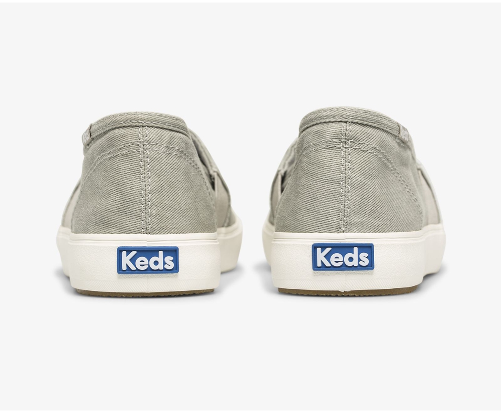 Keds Slip Ons Damen Grau - Clipper Washed Solids - AYO-148059